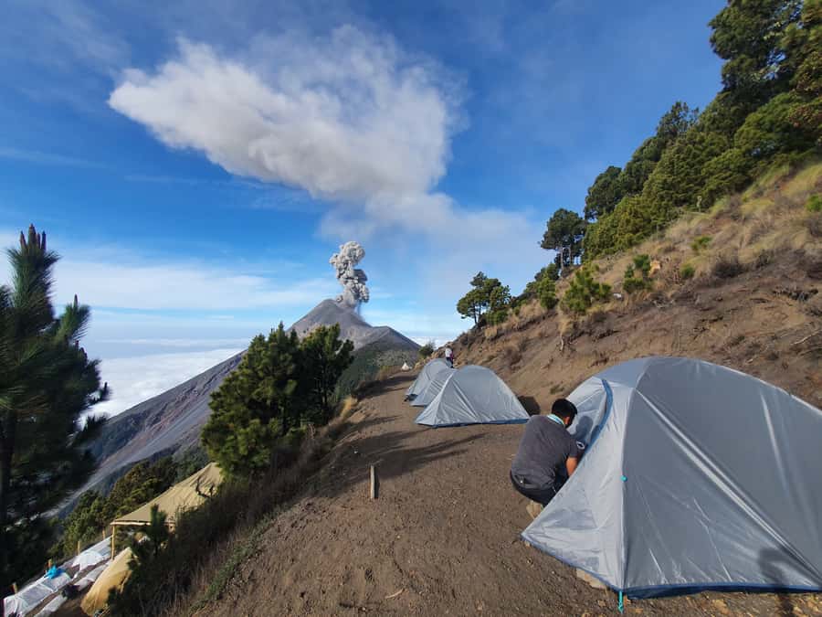 Antigua, Guatemala: Volcano Acatenango Overnight Hiking - Lunch among volcanic slopes and mountain views