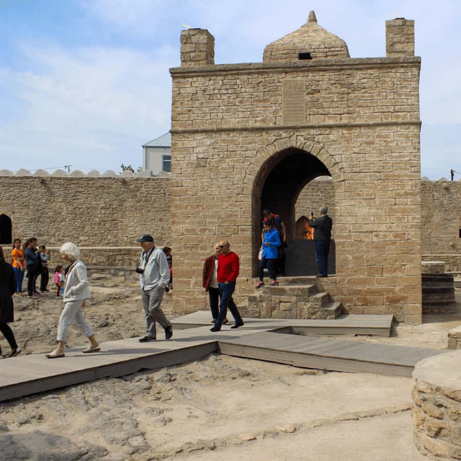 Baku: Gobustan, Mud Volcanoes, Fire Temple, & Yanar Dag Tour - Gobustan: stories cut into the stone