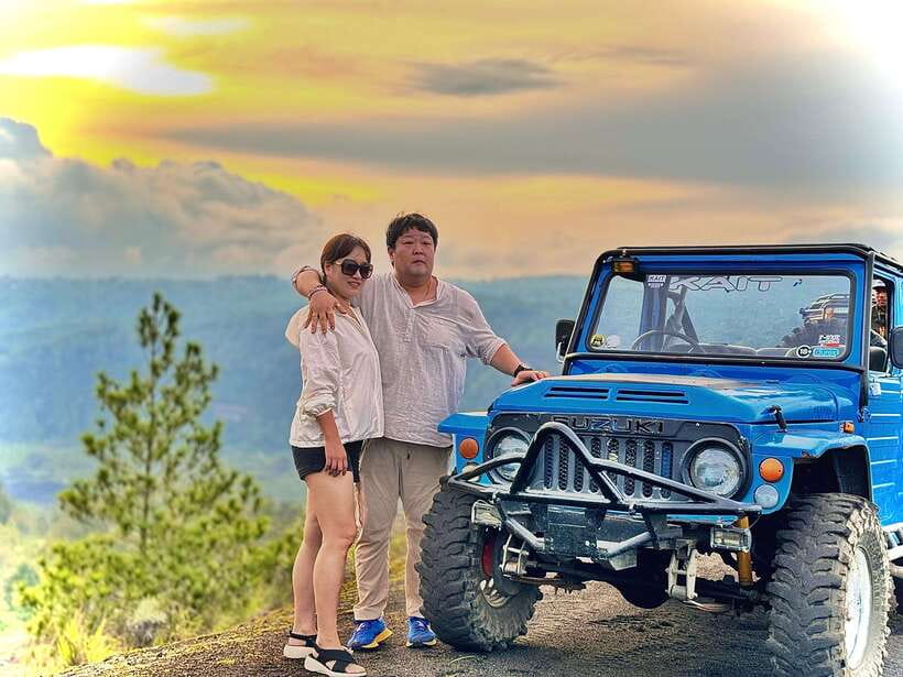 Bali: Hidden Waterfall & Mt. Batur Sunset Jeep Private Tour - The 4WD approach to Mount Batur