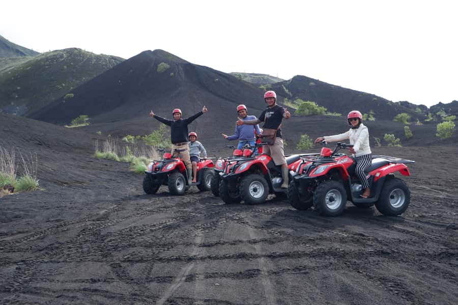 Bali: Mount Batur Quad Bike Tour and Natural Hot Springs - Riding across Mount Batur’s black sand