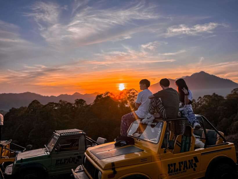 Bali: Shared Mount Batur Jeep Sunrise with Hot Springs - The 1963 black lava fields