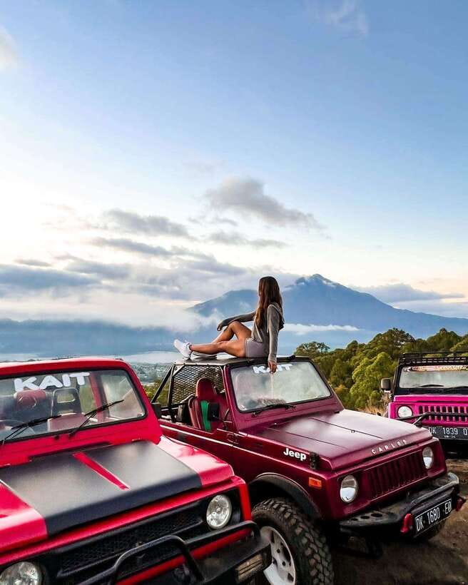 Bali: Sunset Mount Batur Jeep and Hot Spring All Inclusive - Bukit Batu Viewpoint and the big volcano views