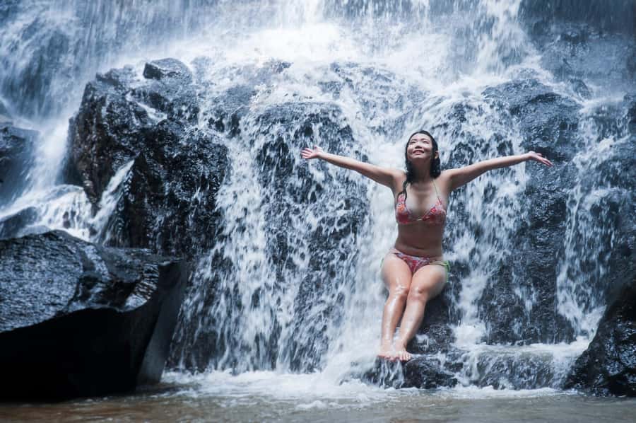 Bali Waterfall Tour with Lunch Views of Mount Batur - Tibumana Waterfall starts the day gently