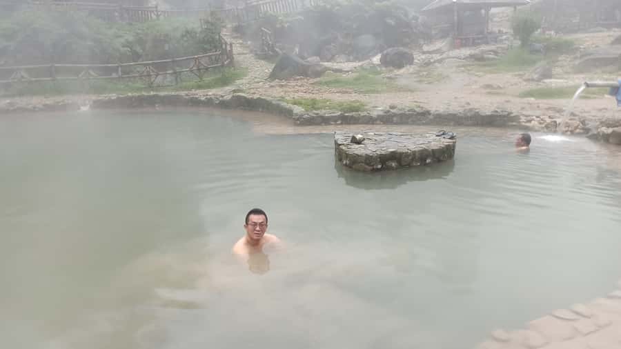Bandung: White Crater Hotspring Tea Plans And Lunch Included - Rengganis hot springs, suspension bridge, and basket cable car