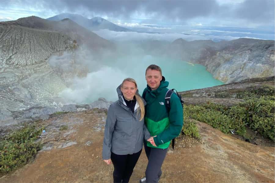 Banyuwangi: Mt. Ijen Sunrise Hike with Pickup & Health Check - Sunrise over the acid lake