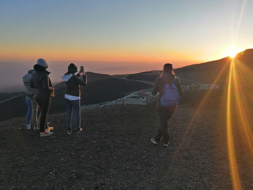 Etna excursions at sunset ancient craters and lava flows - Ancient side craters and the first volcanic stop