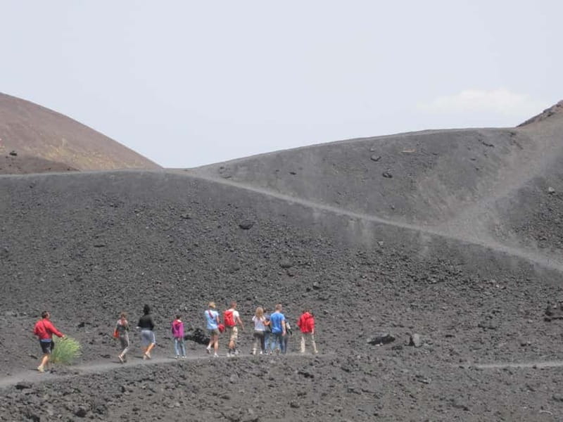 Etna: Jeep excursion and hike suitable for everyone. Free shoes and jacket - A gentle hike across side craters