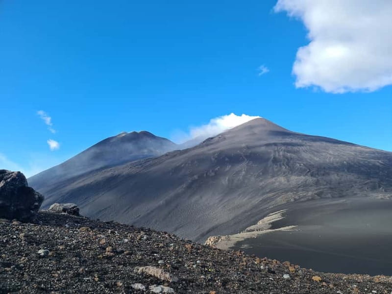 Etna North 2900mt & Craters of 2002 - Views from lava fields to the Strait of Messina