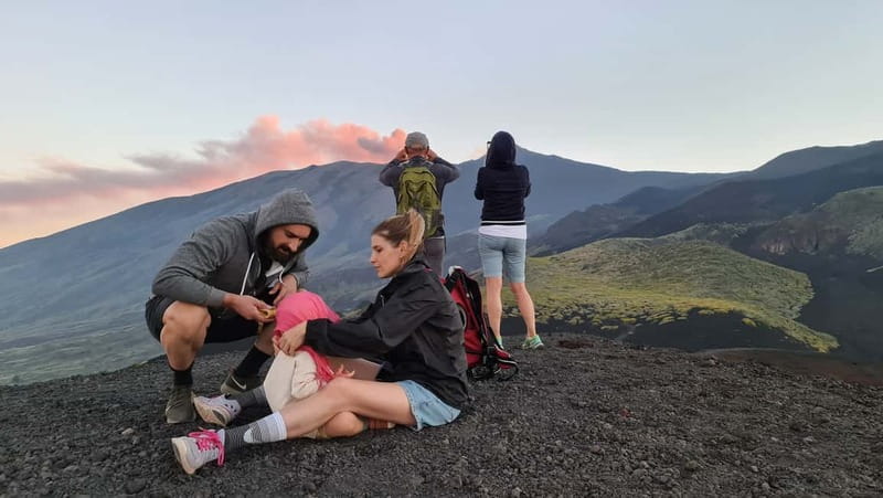 Etna North 2900mt Sunset: Summit area & Craters of 2002 - Crossing the 2002 Eruption Zone