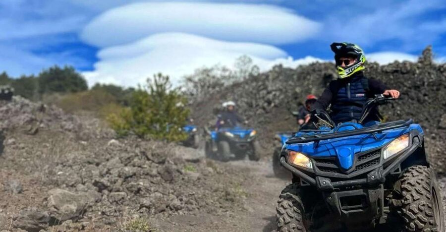 Etna quad tour - 2 hours - Entering an Etna lava-flow cave