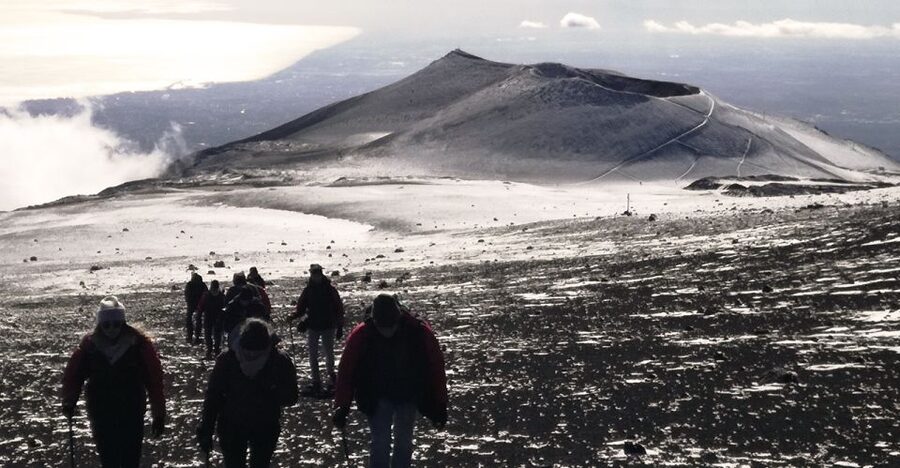 Etna South: High Altitude Winter Trek with an Alpine Guide - The 2001 eruption cone and Valle del Bove