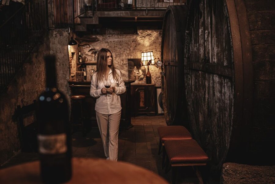 Etna Urban Winery, Vineyard Walk & Sunset Tasting Dinner - Inside the 1790 Sicilian palmento