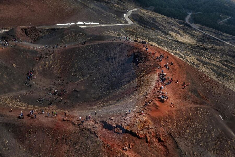 Fiumefreddo: Group Flight Helicopter Tour over Etna - Silvestri Craters and the old volcanic flows