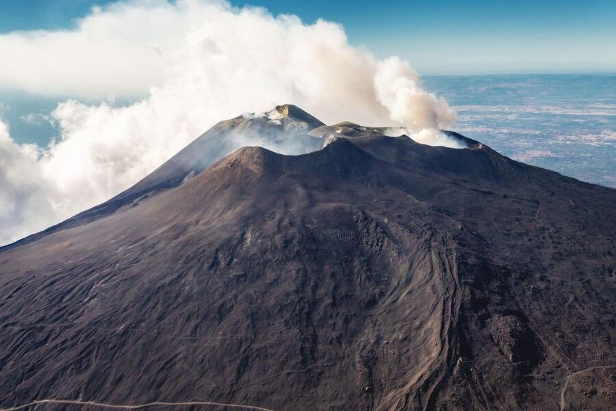 Fiumefreddo: Group Flight Helicopter Tour over Etna - Piedimonte Etneo, Linguaglossa, and Etna’s northern forests