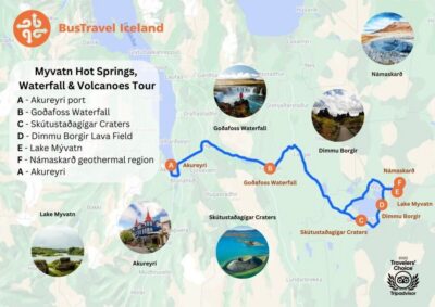 From Akureyri: Myvatn Lake, Craters, & Waterfall Tour