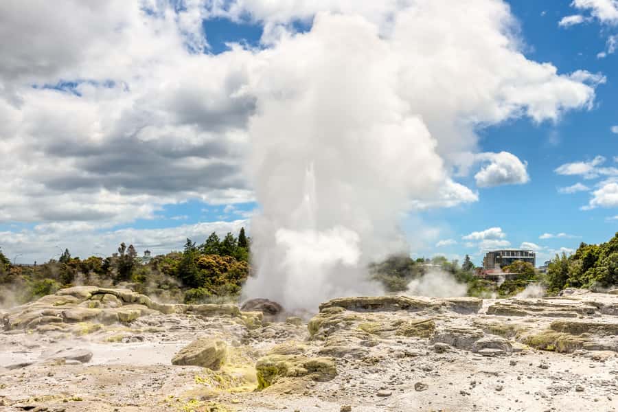 From Auckland: Hobbiton & Rotorua Tour with Lunch at Te Puia - Entering Hobbiton for the 2.5-hour guided tour