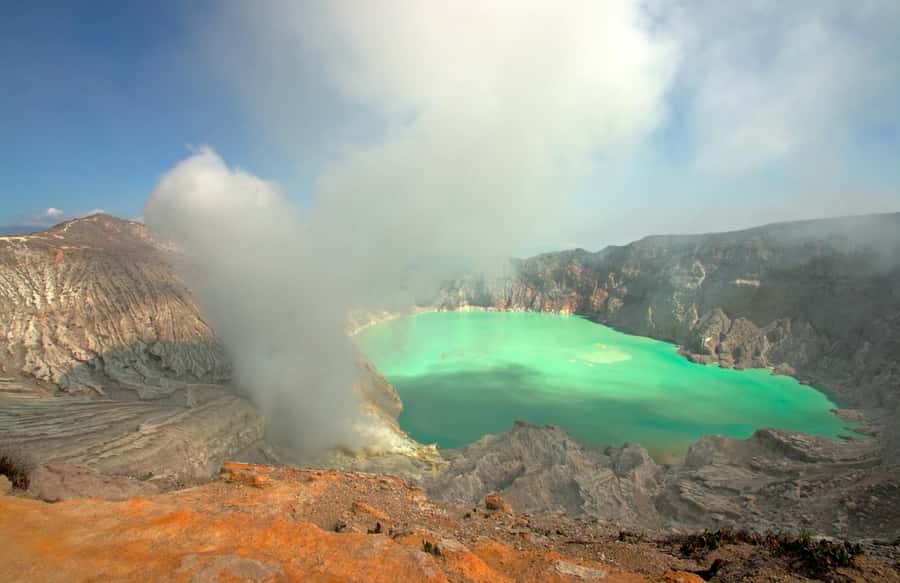 From Bali: 1 Day Ijen Volcano Blue Fire Tour From Bali - Blue sulfur flames inside the crater
