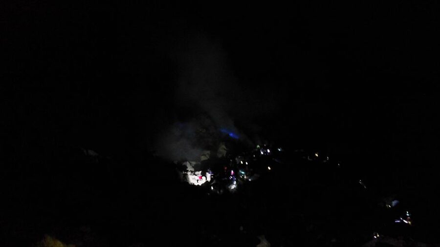 From Bali: Mount Ijen Tour Blue Fire Tour 2D1N, Hotel - Dawn views inside the Ijen Crater