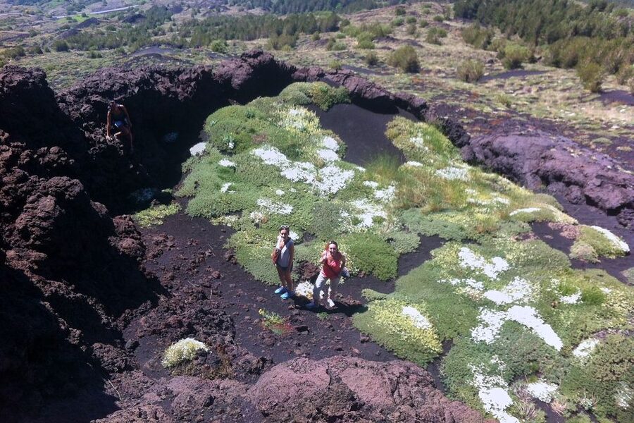 From Catania: Mount Etna Half-Day Tour and Wine Experience - Entering a lava cave with helmet and torch