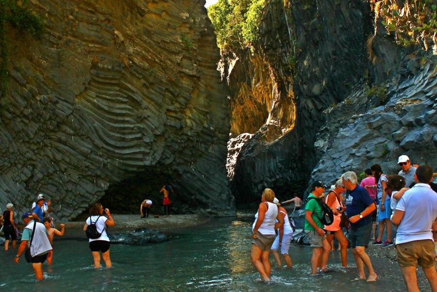 From Catania: Mt. Etna, Wine and Alcantara Tour - Transport, pace, and group size