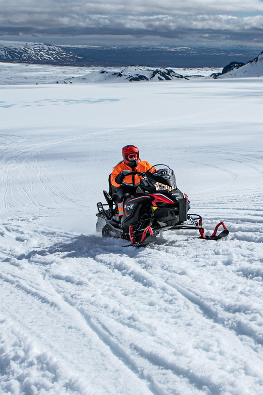 From Geysir: Snowmobiling & Ice Cave on Langjökull Glacier - Getting ready for the snowmobile ride