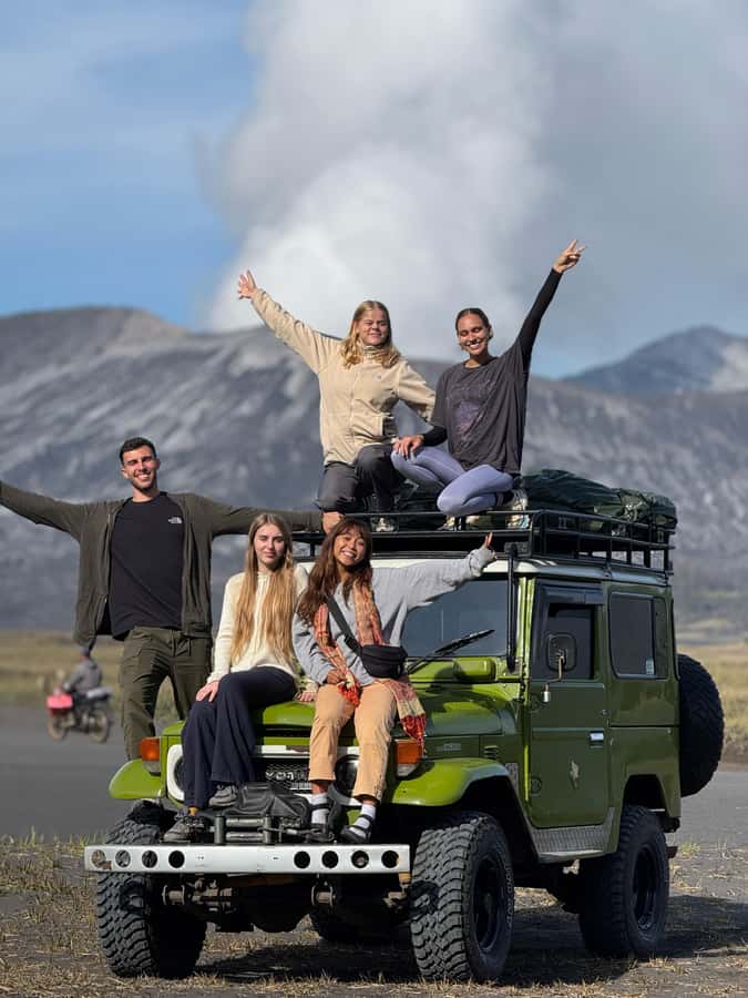 From Malang: Shared Bromo Sunrise Tour with Snack Box - Walking to the Mount Bromo crater