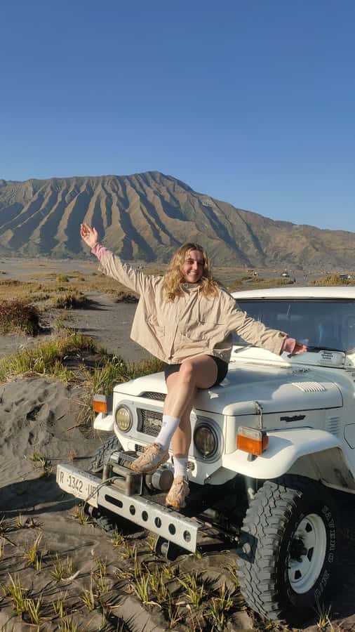 From Malang: Shared Mount Bromo & Ijen Tours Start - 2D1N - Walking across Bromo’s sea of sand