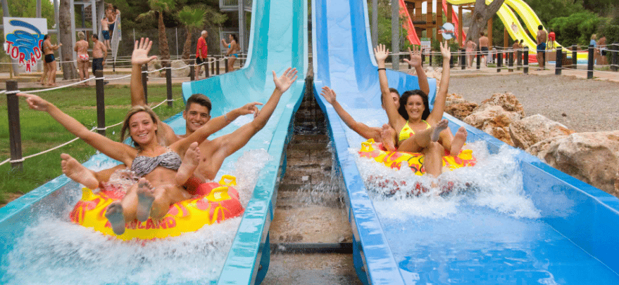 From Mallorca: Aqualand and Arenal Tickets and Transfer - Harakiri, Banzai, Kamikaze, and Black Hole