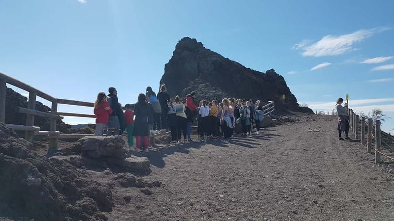 From Naples: Day Trip to Mount Vesuvius - Looking into Vesuvius and across the Gulf