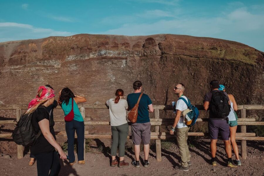From Pompeii: Mount Vesuvius Guided Tour with Transfer - Looking into Vesuvius’s crater