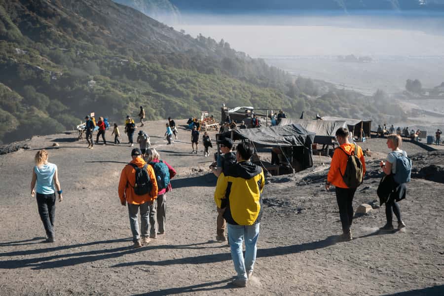 From Probolinggo/Malang : Mount Bromo Sunrise Guided Tour - The 1.5 kilometer walk to Bromo crater