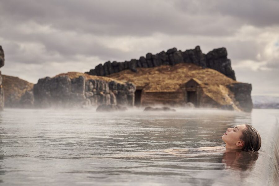 From Reykjavik: Reykjanes Geopark Tour and Sky Lagoon Visit - Hiking toward the recent lava fields