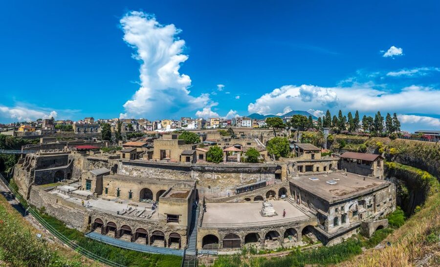 From Sorrento: Pompeii by Train with Vesuvius & Guided Tour - Pompeii’s streets, homes, and public buildings