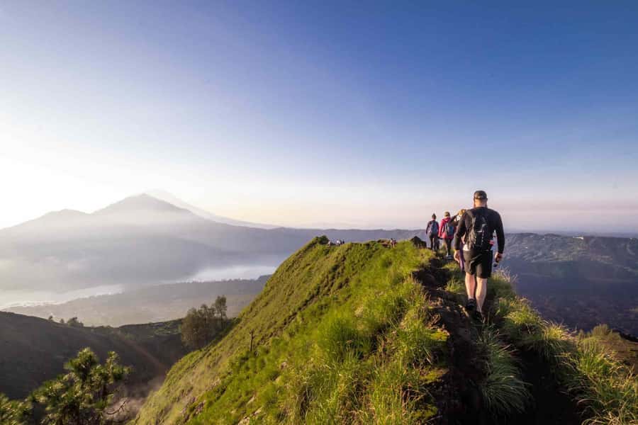 From Ubud: Mount Batur Hiking - Descending through the volcanic craters