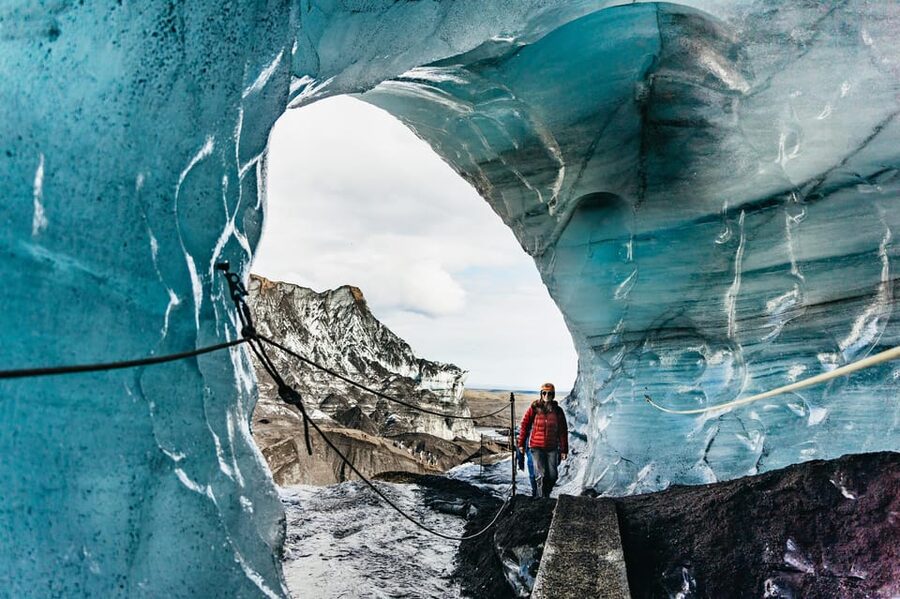 From Vik: Katla Ice Cave and Super Jeep Tour - Riding from Vík across the black volcanic floodplain