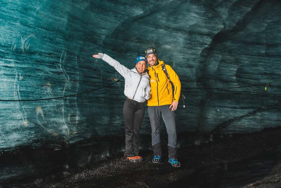 From Vik: Katla Ice Cave & Super Jeep Tour - Entering the changing Katla ice cave