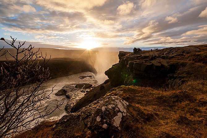 Golden Circle, Volcano Crater and Blue Lagoon Small-Group Tour - Gullfoss brings the power