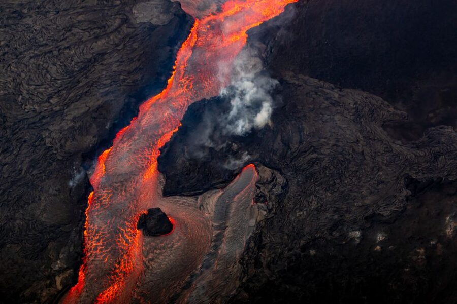 Hilo: Hawaii Volcanoes National Park Flight - Kilauea’s caldera from the air