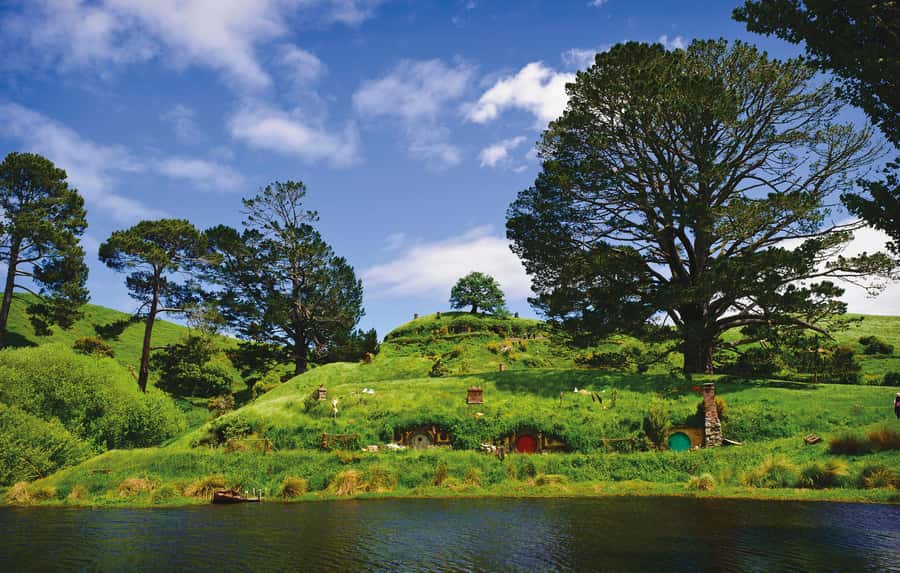 Hobbiton Movie Set & Te Puia Geothermal Valley Private Tour - Hobbiton’s round doors and Green Dragon stop
