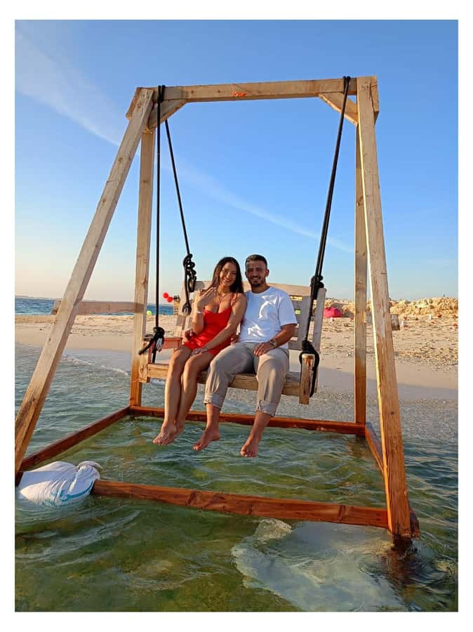 Hurghada: Private Speedboat to Orange Bay and White Island - Food, shade, and small comforts on the boat