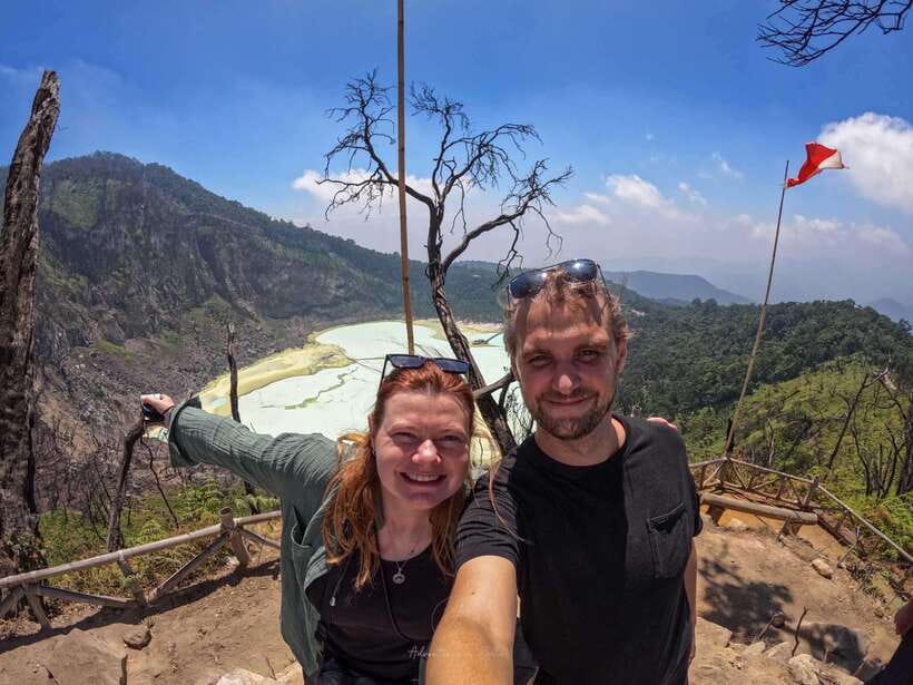 Jakarta: Volcano or Suspension Bridge,Ricefield & Hot Spring - Tea fields, strawberries, and rural West Java