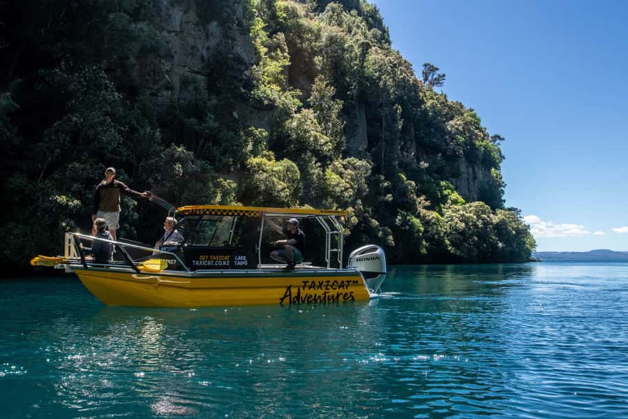 Kinloch: Lake Taupo Catamaran Cruise with Paddleboarding - Key points at a glance
