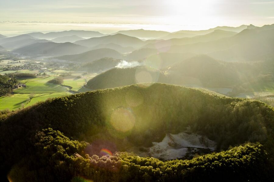 La Garrotxa Volcanoes Half-Day Hot Air Balloon Flight - The Landing and Ride Back to Base