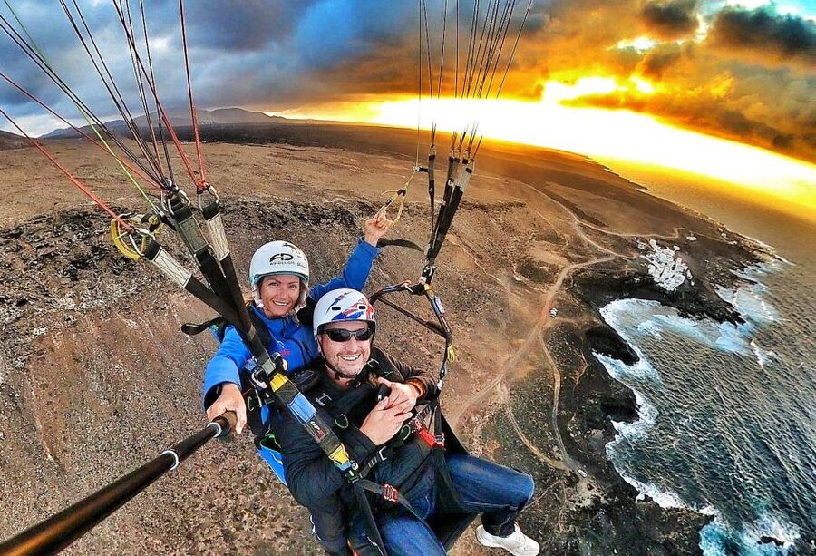 Lanzarote: Tandem Paragliding over Volcanoes & the Atlantic - Weather is part of the deal
