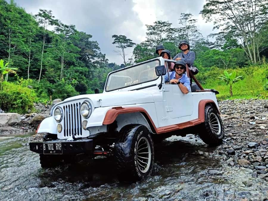 Merapi Volcano 4WD Jeep Tour and Kedung Kayang Waterfall - Riding the 4WD Jeep near Merapi