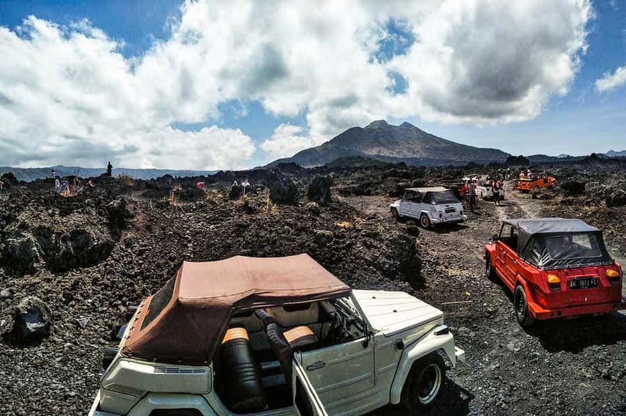 Mount Batur: Private Volkswagen Volcano Safari - Black lava, old craters, and a short walk