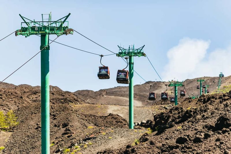 Mount Etna: scenic Summit Trek with a volcano Guide and Gear - The cable car and the high starting point