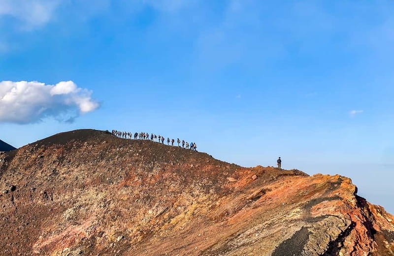 Mount Etna: Trek to 3000m with cable car and 4x4 - The 2002 eruption and the walk back down