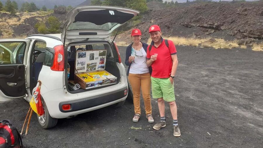 Mount Etna: trek with vintage car, tasting sicilian produtcs - The 40-minute walk to the Monti Sartorius craters