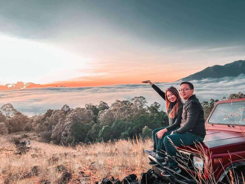 Mt. Batur Jeep Sunrise Trip - Sunrise at the main viewpoint